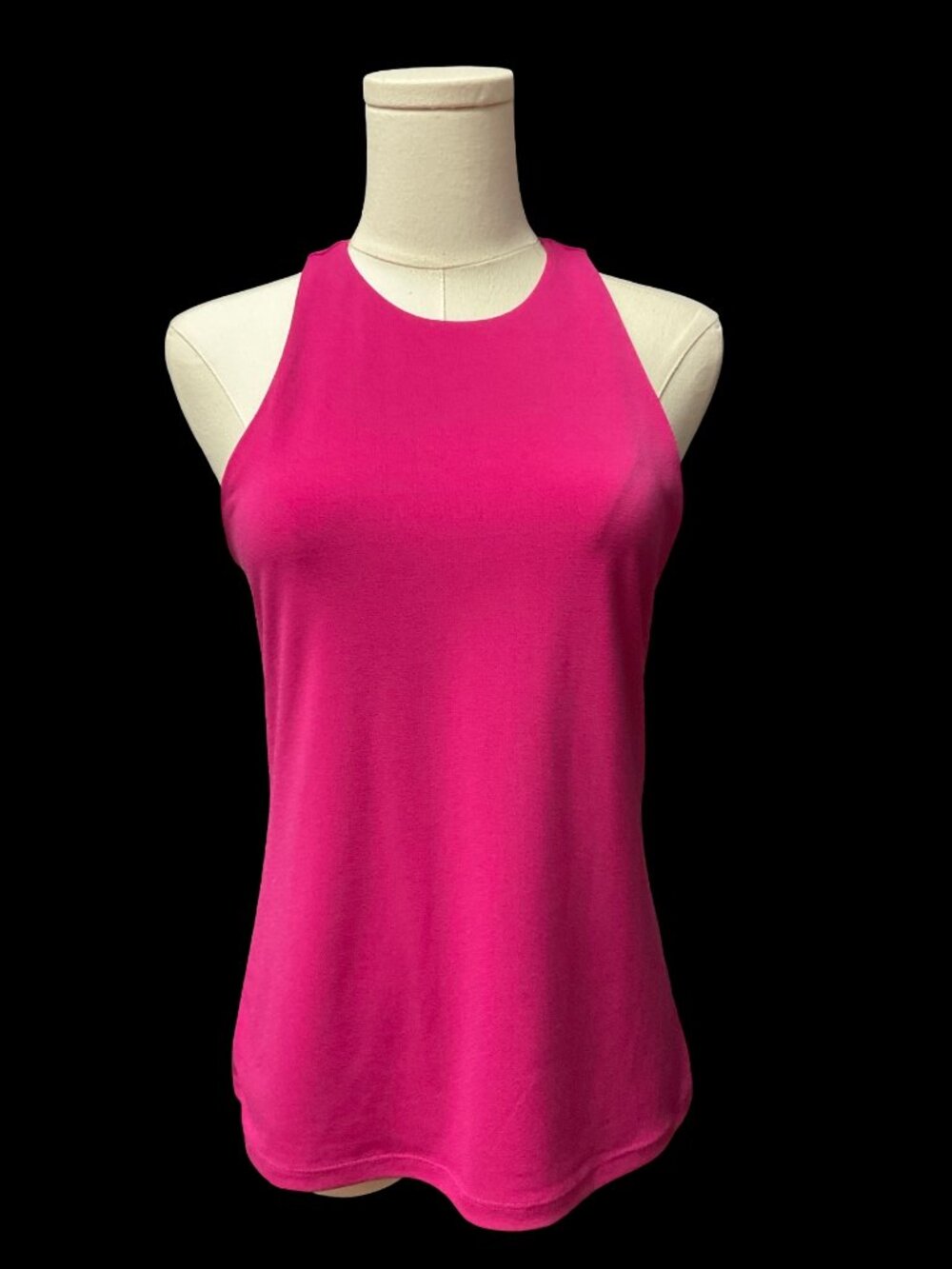 Fuchsia Sleeveless Top w/ Zipper Detail